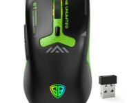 SpinBot Clutch GT500 Wireless Gaming Mouse with 4800 DPI Precision | Dual Bluetooth & 2.4GHz Versatility | 68g Ultra-Light Ergonomic Grip | 42-Hours Battery | Rainbow Breathing Effect