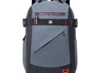 Swiss Military 30L Unisex Laptop Travel Backpack for 15.6-Inch Laptops – with Luggage Strap, Detachable Key Ring, Anti-Theft Pocket, Expandable Bottle Pocket for Office and College Use