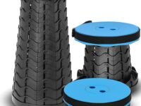 TORIOX Adjustable Plastic Foldable Height Adjusting Space Saving Telescopic for Fishing Hiking for Adults and Kids (Pack of 1, Multicolor)