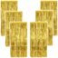TOYXE Golden Foil Fringe Tinsel Curtains Pack of 6 for Photo Backdrop, Birthday, Anniversary, Welcome Baby, Valentine’s Day & Party Decorations