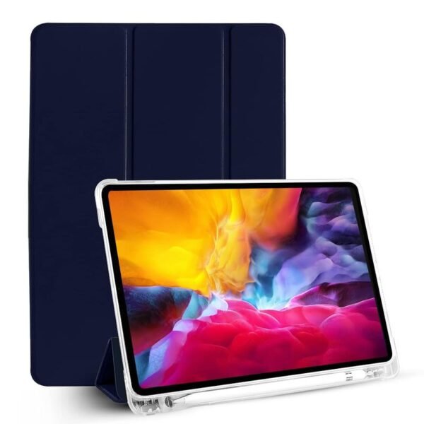 Tablet Case Cover for Apple iPad Pro 13 inch (M5/M4) [Auto Sleep/Wake Cover] [Pencil Holder] [Trifold Stand] [Frosted Back] - Blue