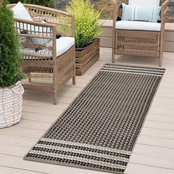 The First Home Decor Carpet Runner Rug 2x5, Washable Kitchen Runner Rug, for Bathroom Rug Runner, Reversible Low Pile Entryway Rug, Accent Throw Rugs for Bedroom/Living Room (2X5, GG9)