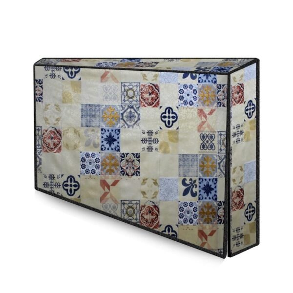 The Furnishing Tree Waterproof & Dustproof PVC LED/LCD/Monitor TV Cover Suitable for All Models of 40 Inch TV, Dimensions of The Cover WxHxD in Inches: (37x22.5x3), Mosaic Pattern Yellow