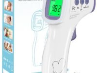 Thermometer for Adults Forehead, No Touch Thermometer for Adults, Forehead Thermometer, Instant Reading, Medical Grade, Good for Baby Food, Bath,Milk (Purple)