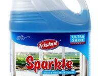 Trishul Sparkle Glass Cleaner | Mirror Cleaner | Glass Polish | Pro Glass & Multi-Surface Cleaner & Disinfectant | Sparkling Glass Wipe | 5 Ltr