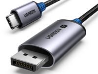 UGREEN 8K@60Hz Unidirectional USB C to DisplayPort 1.4 Cable 1M 4K 240Hz Type C Thunderbolt 4/3 to Dp Cord 32.4Gbps Compatible with iPhone 16/15, MacBook Pro/Air, iPad, Mac Mini, Galaxy, XPS