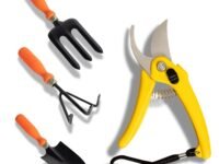 Ugaoo Gardening Tool Set 4 Pcs | Pruner Shears, Hand Cultivator, Trowel & Fork | Durable Carbon Steel Garden Hand Tools for Home, Balcony & Outdoor Gardening