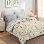 VAS COLLECTIONS 220 GSM Microfiber Reversible AC Comforter |Quit | Blanket | Duvets for King Size Double Bed 180Tc (230X250 cm, Tealish Blue and Orange Red)