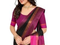 VJ Fashion Women Kerala Silk Blend Saree With Blouse Piece_freesize