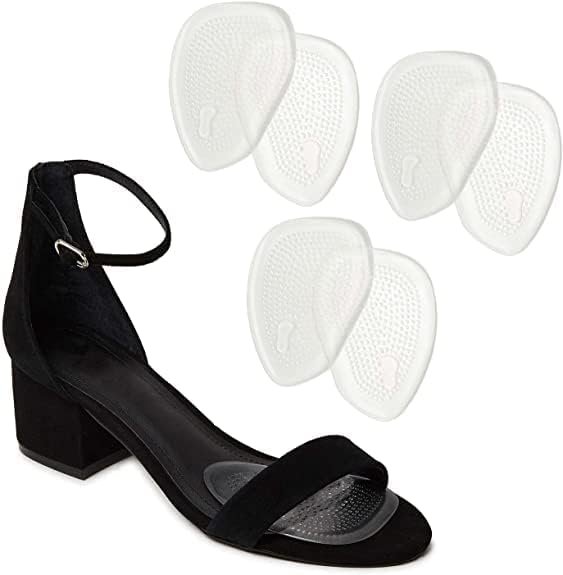 VRT Premium High Heel Inserts [Extra Soft Forefoot Cushioning] Ball of Foot Cushions for Women and Men, Reusable Metatarsal Pads, Prevent Blisters and Calluses, 6 Invisible Pads, Fit Any Shoe 3 Pair