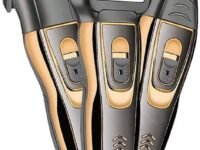 Veentus Male Professionals Design 3 in 1 Perfect Shaver, Hair Clipper and Nose Trimmer Rechargeable Beard And Moustaches Hair Machine Trimming With Cord And Without Cordless Use. (Black & Gold Color)