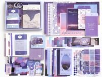 Vintage Aesthetic Scrapbook Kit(346Pcs)Scrapbooking Supplies Kit With Bullet Junk Journal,Stationery,A6 Grid Notebook With Journaling Gift For Teen Girl Women (moonlight Vintage Aesthetic Scrapbook)