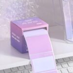 WISHKEY Pull Out Sticky Notes Roll, 256 Sheets Sticky Notes, Sticky Pad for Study, Point It Marker Stationery Items, Self-Adhesive Memo Pad, Planners and Memo Sticker (Assorted, Pack of 1)