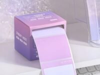 WISHKEY Pull Out Sticky Notes Roll, 256 Sheets Sticky Notes, Sticky Pad for Study, Point It Marker Stationery Items, Self-Adhesive Memo Pad, Planners and Memo Sticker (Assorted, Pack of 1)