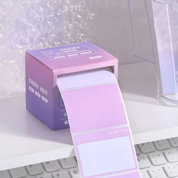 WISHKEY Pull Out Sticky Notes Roll, 256 Sheets Sticky Notes, Sticky Pad for Study, Point It Marker Stationery Items, Self-Adhesive Memo Pad, Planners and Memo Sticker (Assorted, Pack of 1)