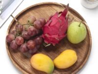 WOOD ART STORE Round Wood Tray, Wooden Serving Tray, Acacia Plates, Appetizer Charcuterie Board, Tray Organizer for Kitchen/Countertop, 11x 11 x 1 inch