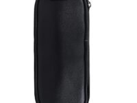 Wooum Pencil Case Pen Pouch Holder Bag Stationery Box for School Supplies Office Stuff Pu Leather -Black