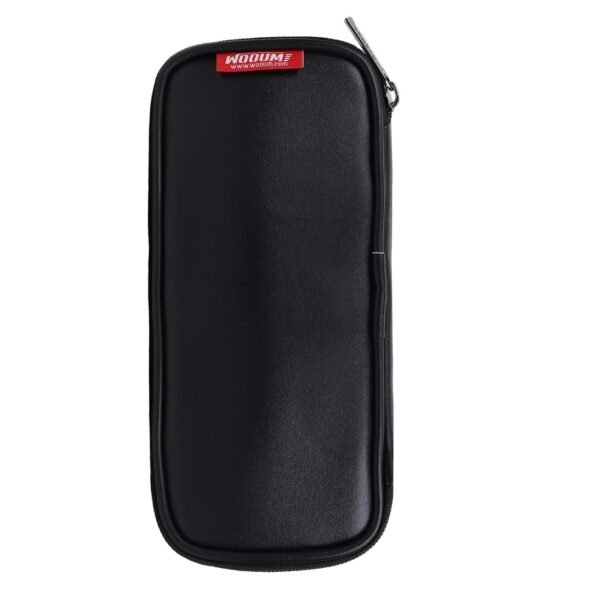 Wooum Pencil Case Pen Pouch Holder Bag Stationery Box for School Supplies Office Stuff Pu Leather -Black