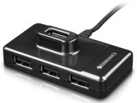 ZEBRONICS Zeb-100HB 4 Ports USB Hub for Laptop, PC Computers, Plug & Play, Backward Compatible - Black