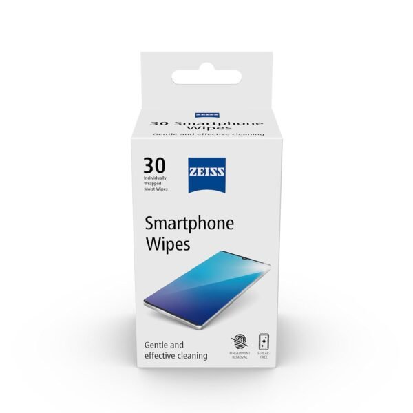 ZEISS Smartphone Wipes 30 Count - Pack of 1| Perfect Screen Cleaner for Smartphones, Mobile Phone, Laptops, Tablets, TVs and other screen devices