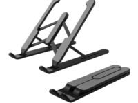 Zebronics-NS1000 Laptop Stand Featuring Foldable Design, Anti-Slip Silicone Rubber Pads, Supports Maximum of 5kgs Weight, 6 Adjustable Levels.