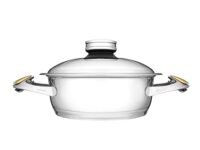Zepter URA Masterpiece stainless steel cookware. 2Qt safe nonstick pan, dutch oven & casserole w/lid. 3ply bottom. 7.9in Ø sauce pans. Induction, dishwasher & oven safe pan. Kitchen pots made in Italy
