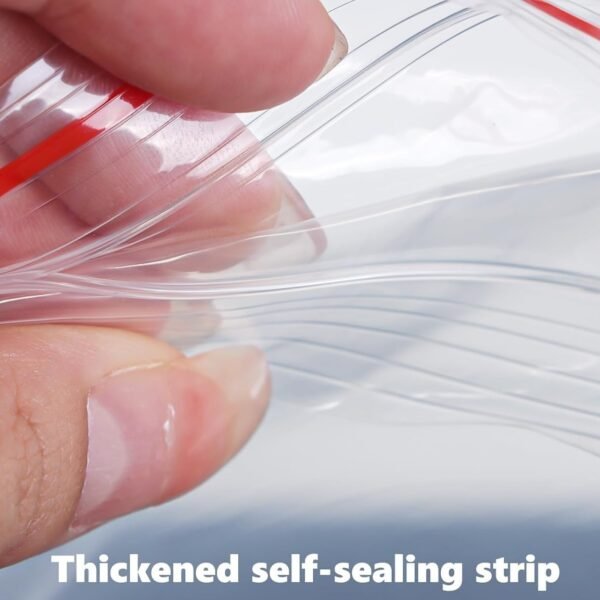bvslf Reusable/Resealable Self Sealing Zip Lock Covers Storage Pouch Bags, 10 x 14 inches, 50 Pieces (Transparent)(Plastic)