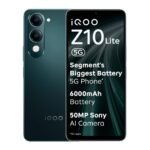 iQOO Z10 Lite 5G (Cyber Green, 6GB RAM, 128GB Storage) | 6000 mAh Battery | Dimensity 6300 5G Processor with 433K+* AnTuTu Score | IP64 Rated & Military Grade Shock-Resistance