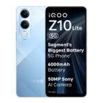 iQOO Z10 Lite 5G (Titanium Blue, 6GB RAM, 128GB Storage) | 6000 mAh Battery | Dimensity 6300 5G Processor with 433K+* AnTuTu Score | IP64 Rated & Military Grade Shock-Resistance