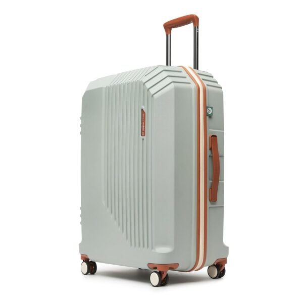 uppercase Vector (Large) 75cm, Check-in Sustainable Trolley Bag, Hardsided Anti-Scratch 8 Wheel Double Spinner Luggage, TSA Lock & Anti-Theft Zippers, Suitcase for Unisex, 2000 Days Warranty (Green)