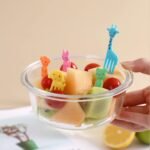 10 Pcs Food Fruit Fork Picks For Kids Cute Animals Bento Box Decor Forkscake Little Forks Dessert Forks Mini Cartoon Toothpick For Cake Dessert Pastry Party Supply