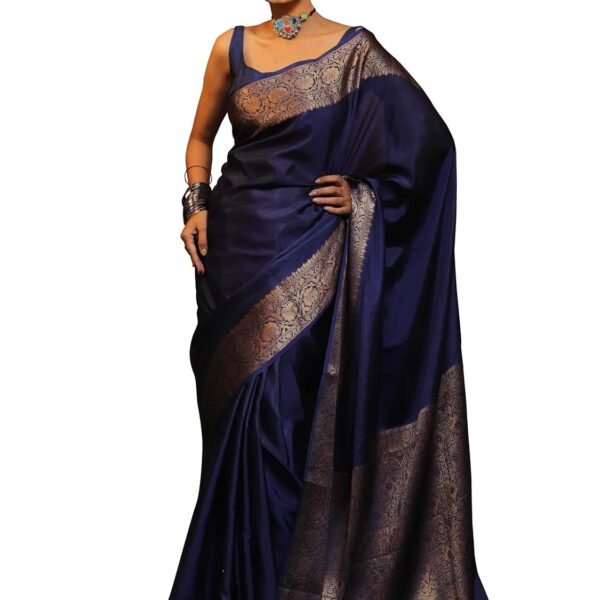 Sugathari Women's Banarasi Saree Pure Kanjivaram Silk Saree Soft new ladies 2025 Design Wear Pattu Sarees Latest Sadi Party Sari collections With Blouse Piece (San Pari-225)