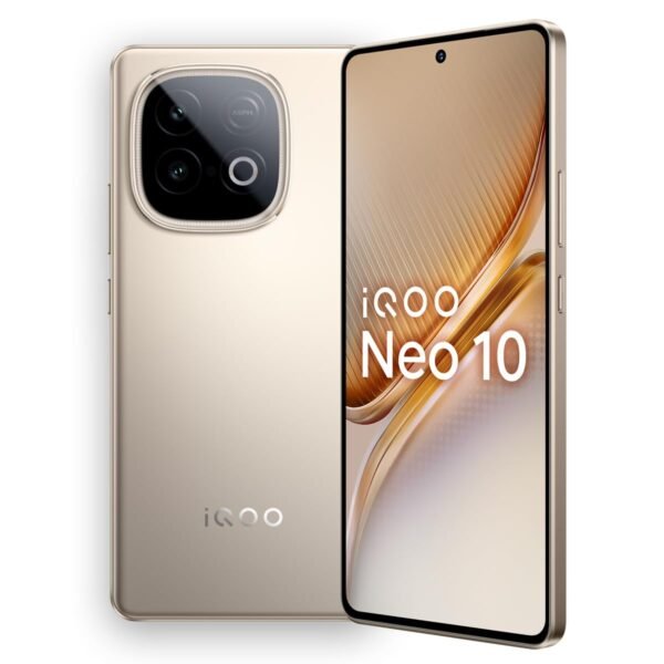 iQOO Neo 10 (Titanium Chrome, 8GB RAM, 256GB Storage) | Snapdragon 8s Gen 4 Processor & SuperComputing Chip Q1 | 7000 mAh Battery | Segment’s Highest 144 FPS Gaming Smartphone