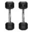 amazon basics Rubber Encased Hex Dumbbell Weight Set Of 2, 2.5 Kg,Black