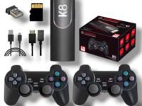 2025 New K8 Wireless TV Game Console Stick 4K，Retro Game Stick with Built-in 18+ Emulators, 40,000+ Games, 4k Hdmi Output & 2.4GHz Wireless Controller, Retro Game Emulators, TV Video Games(64G)