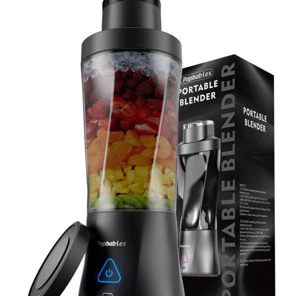 360W Portable Blender for Smoothie and Juices - 700ML Portable Mixer Blender with 6000mAh Battery & 12V Copper Motor for Powerful Blending – Perfect for Smoothies, Juices, Spice Mixing & Baby Food