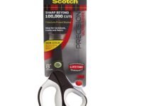 3M Scotch Titanium Scissors | 8" Multipurpose | Easy-Clean, Non-Stick Blades | Ergonomic Handles | for Fabric, Crafts, Tapes, General use