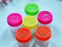 6 Rangoli Making Stamp Dibbi Box Bottles Jali Rangoli Making Tools Diwali Designs and Colour of Tools May Vary