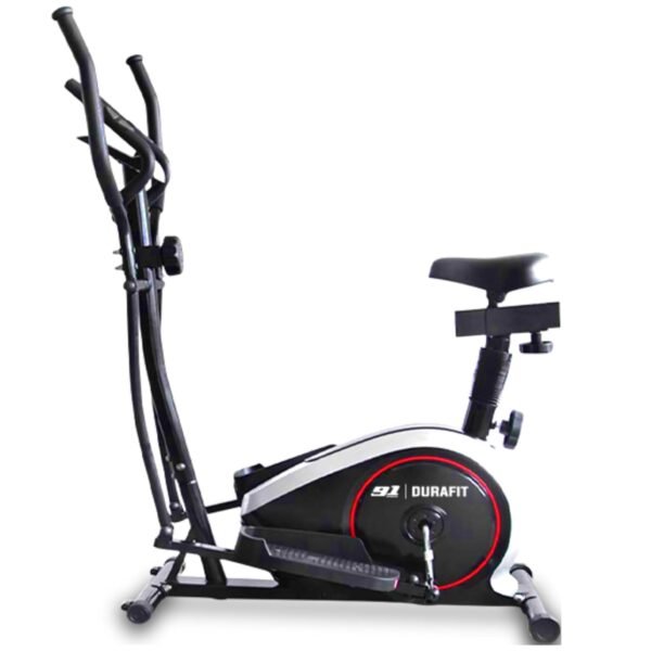 91-Durafit Waltz Elliptical Cross Trainer |7 Kg Flywheel | 8 Levels Magnetic Adjustable Resistance| Adjustable Seat | Max User Weight 120 Kg | LCD Display