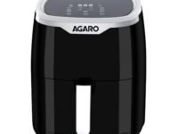 AGARO Galaxy Digital Air Fryer For Home, 4.5L, Electric Air Fryer, Convection Oven, 1400W, 7 Preset Programs & Reheat, 360 Degrees Air Circulation, Digital Touch Display, Bake, Roast, Toast, Black