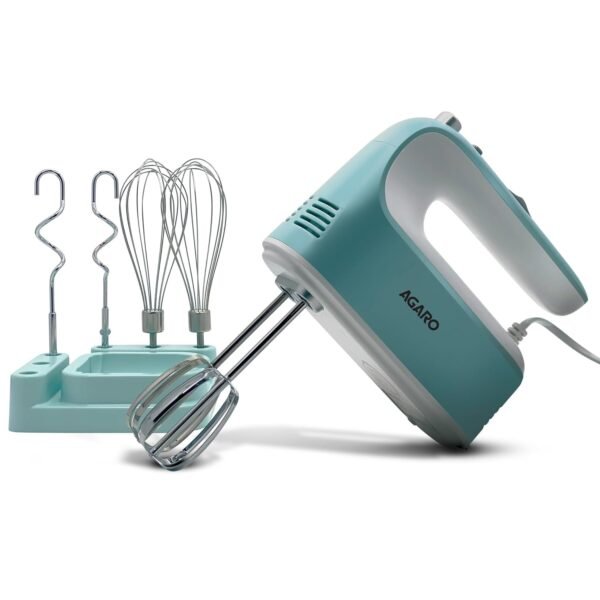 AGARO Regency Hand Mixer, Hand Mixer Blender, Detachable Beaters & Whisker/Dough Hooks, 300W, 5 Speed Settings