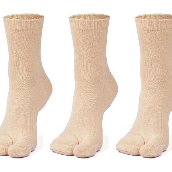 ANCHOR Women's Ankle Length Thumb/Toe Cotton Socks, Combo Pack of 3 Pairs