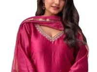 ANNI Designer Women's Pure Cotton Kurta Plazzo Dupatta Set | Hand Embroidered Neck Design | Ethnic Wear Kurti Set for Women Cotton Suit Set | Traditional Festive Dress for Women