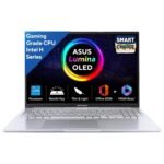 ASUS Vivobook 16, 13th Gen, Intel Core i5-13420H,16GB RAM,512GB SSD,FHD (1920 x 1200) OLED,Win 11,M365 Basic (1Year)*,Backlit Keyboard,Office 2024,Silver,1.88 kg,X1605VA-SH1952WS, Thin & Light Laptop