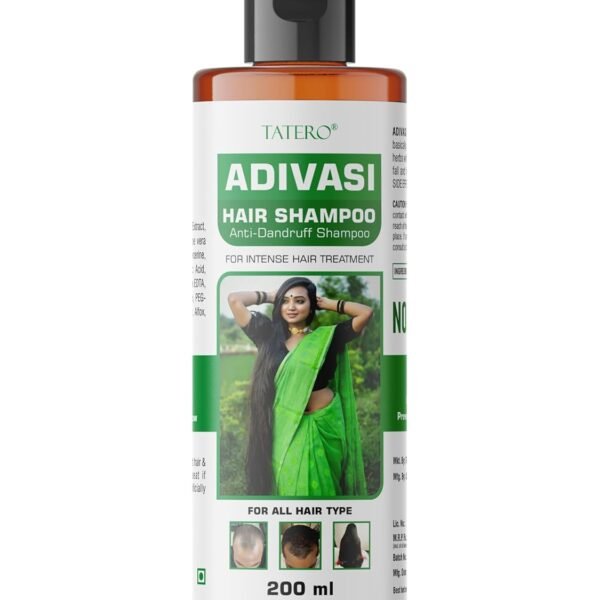 Adivasi Anti-Dandruff Hair Shampoo, 200ml, With Amla, Neem and 8 Herbal Extracts