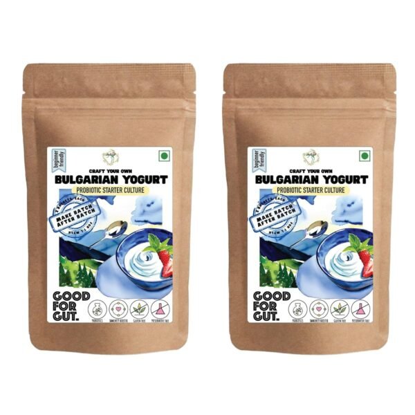 Alla's Posh Flavors Bulgarian Yogurt Starter | Non-GMO | 100% Veg | Make Bulgarian Yogurt at Home Easily | Pack of 2