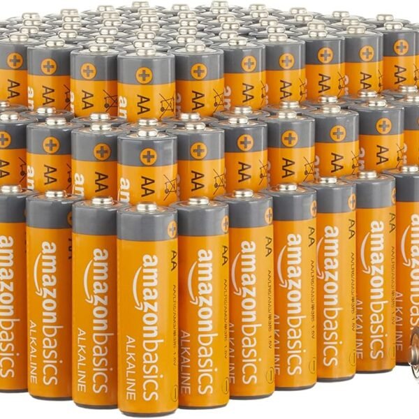 Amazon Basics AA High-Performance Alkaline Batteries, 500 Count, 10-Year Shelf Life, Long-Lasting Power for Household and Office Devices, Leakproof Design