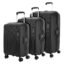 American Tourister 3PC PP Ivy 2.0-8 Wheel, Set (Small + Medium + Large) Hard Suitcase for Travel/Travel Bag with Combination Lock & Smooth Sliding Double Wheel - Black, 55 Cm, 68 Cm, 79 Cm