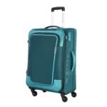 American Tourister Large Icor () 82Cms|Soft Spinner Carry On Trolley Bag for Travel|Wet Pocket| Expandable|Polyester Luggage|Combination Lock| 4 Wheel Suitcase for Men&Women (Teal)|Light Weight&Durable