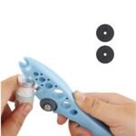 Ampoule Bottle Cutter - Ampule Breaker Vial Opener & Pill Splitter, 2 Replaceable Grinding Wheels, Pharmacy Spatula, Vial Decapper